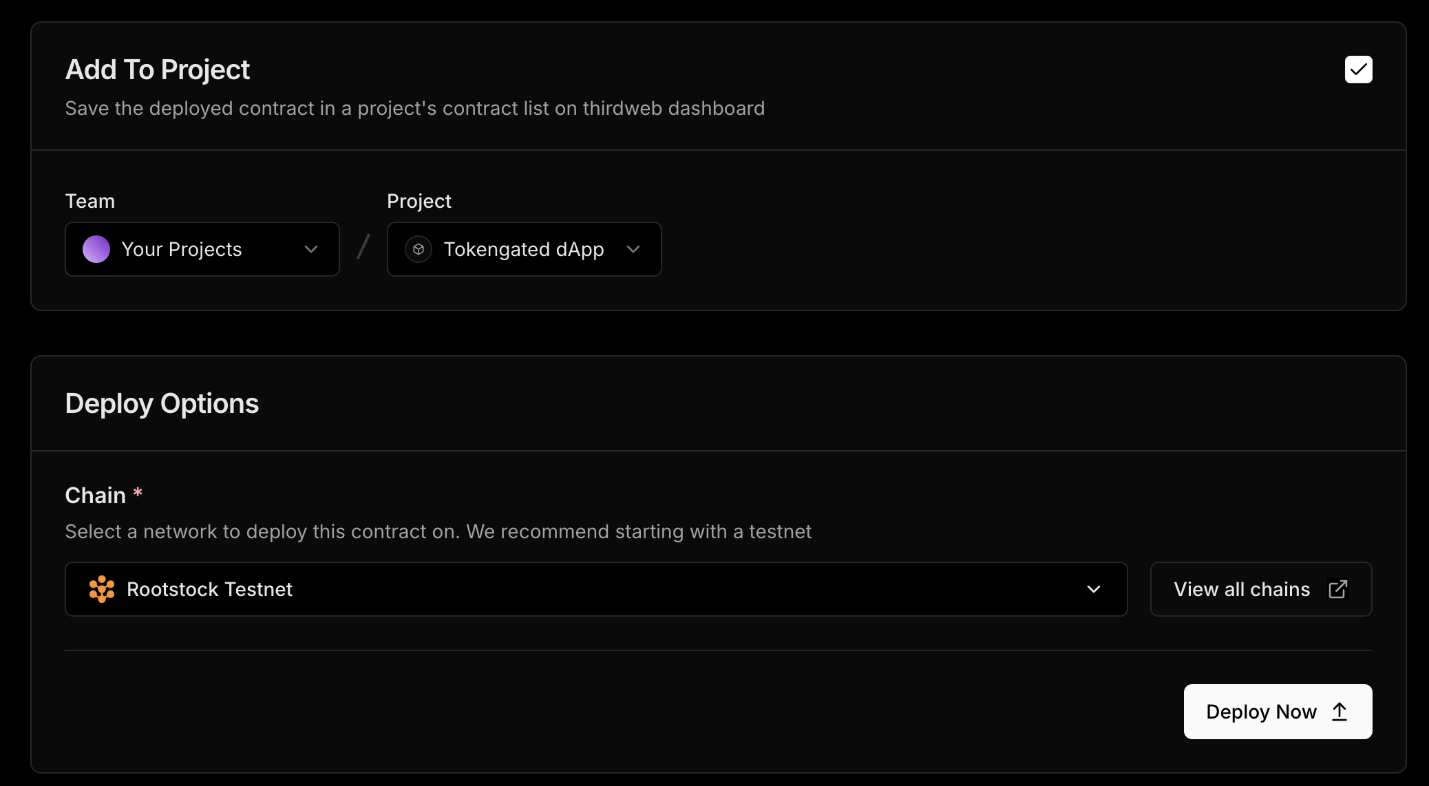 Thirdweb - Set Metadata